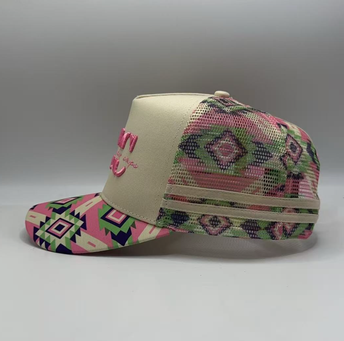 MULTI AZTEC PONYTAIL TRUCKER CAP – The Country Companies display picture 1