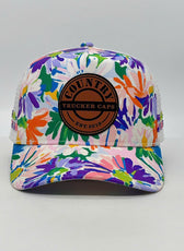 SPRING FLORAL TRUCKER CAP