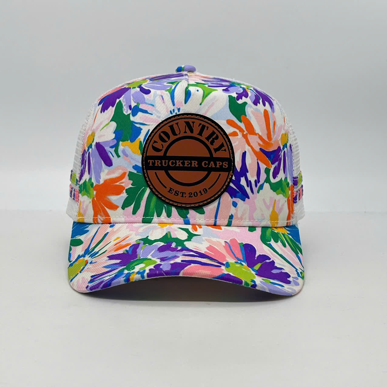 SPRING FLORAL TRUCKER CAP