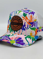 SPRING FLORAL TRUCKER CAP