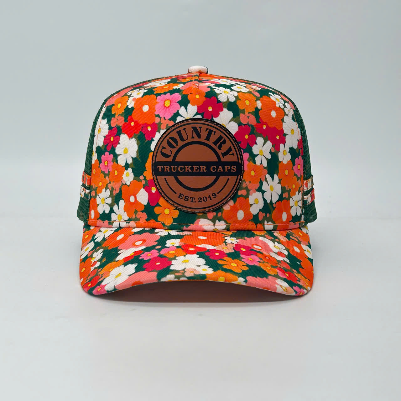 RETRO FLORAL TRUCKER CAP