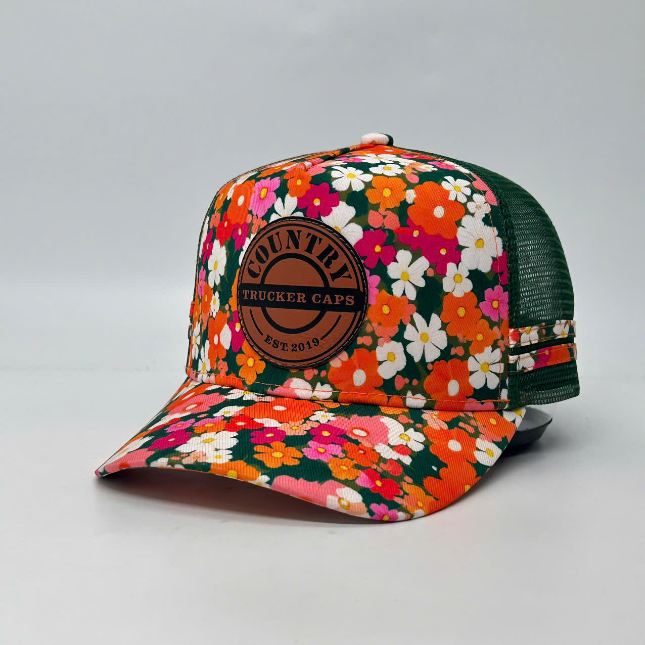RETRO FLORAL TRUCKER CAP