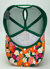 RETRO FLORAL TRUCKER CAP