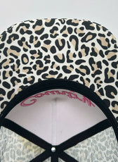 VANILLA LEOPARD TRUCKER CAP