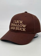 LICK SWALLOW SUCK TRUCKER CAP