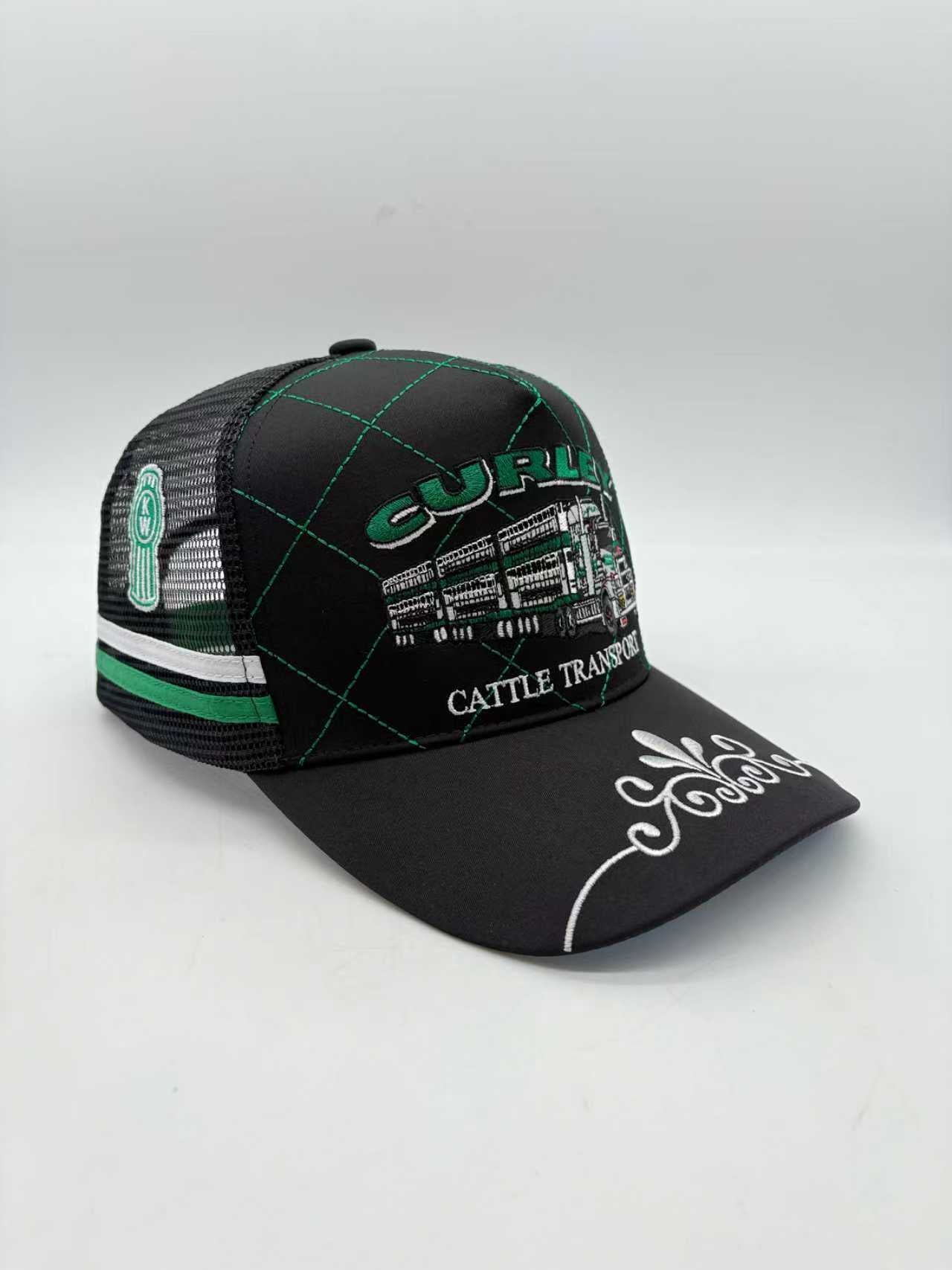 CURLEY TRANSPORT BLACK TRUCKER CAP