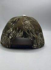 LADIES CAMO FULL FABRIC MEDIUM PEAK TRUCKER CAP