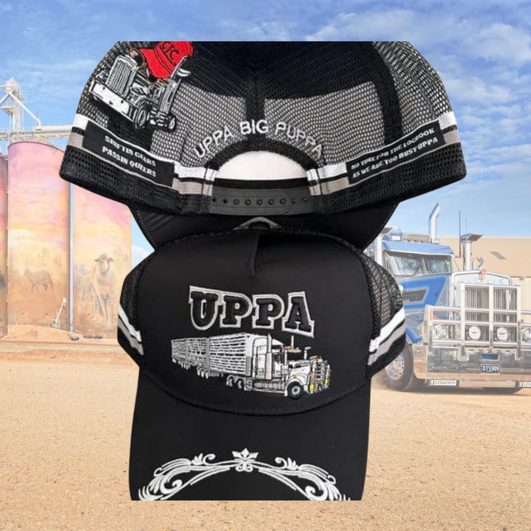 UPPA TRUCKER CAP - ALL BLACK