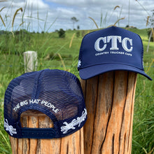 Load image into Gallery viewer, CTC NAVY BARBWIRE TRUCKER CAP
