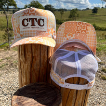 Load image into Gallery viewer, PEACH PATCHWORK TRUCKER CAP RANGE
