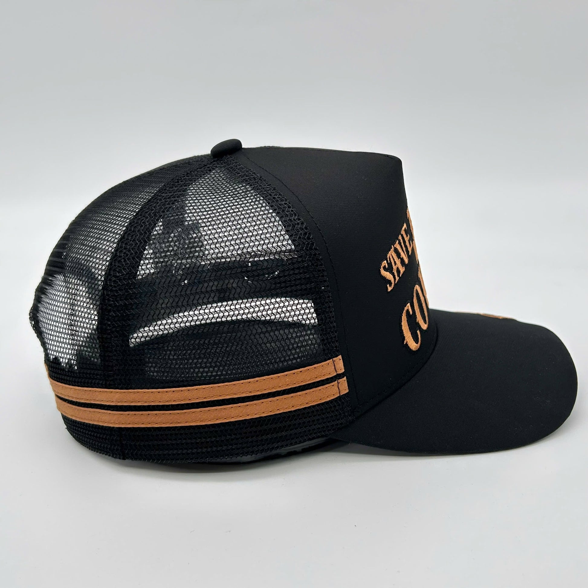 SAVE A HORSE RIDE A COWBOY 2.0 BLACK TRUCKER CAP