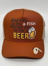 BAD DAY TO BE A FISH TRUCKER CAP
