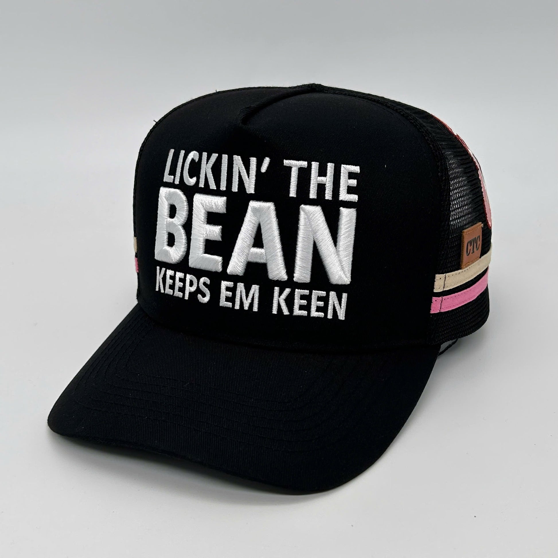 LICKIN’ THE BEAN KEEPS EM KEEN TRUCKER CAP