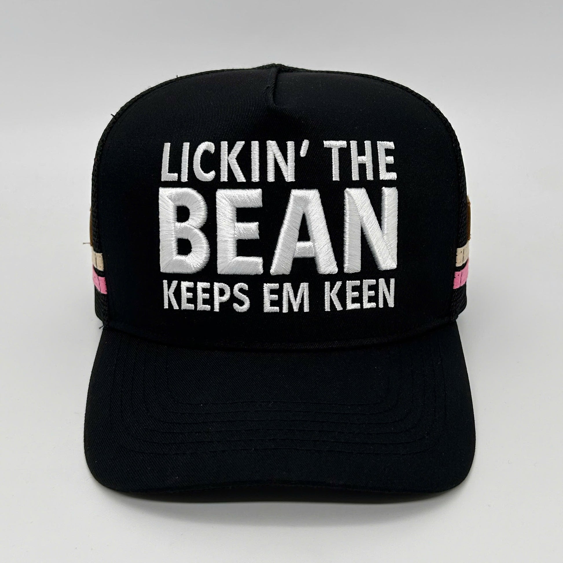 LICKIN’ THE BEAN KEEPS EM KEEN TRUCKER CAP