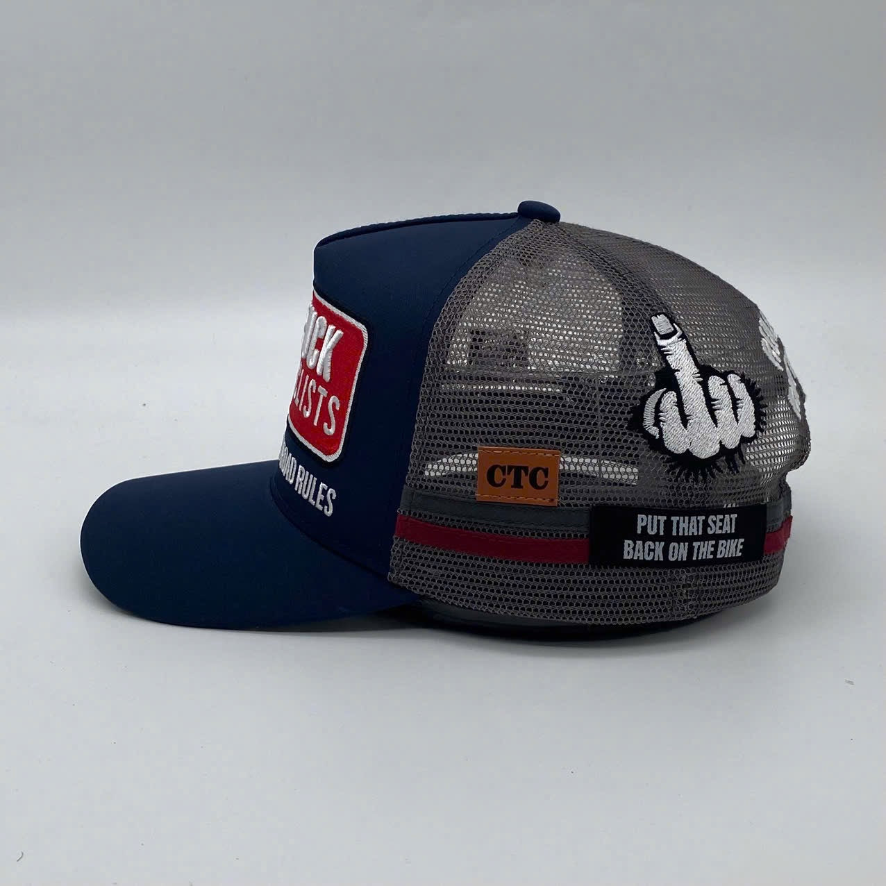 FUCK CYCLISTS WHO DON’T FOLLOW ROAD RULES TRUCKER CAP