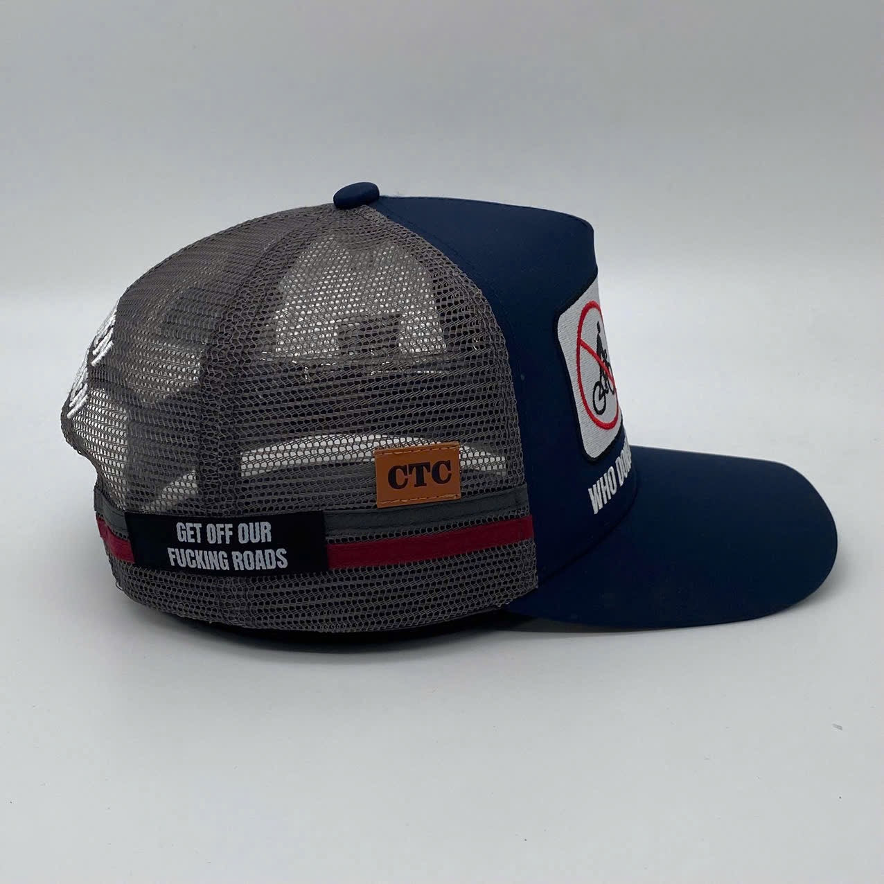 FUCK CYCLISTS WHO DON’T FOLLOW ROAD RULES TRUCKER CAP