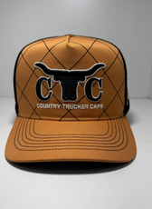 TAN BARB WIRE TRUCKER CAP
