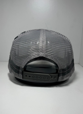 GREY BLACK BULLHORN TRUCKER CAP