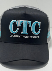 AQUA/BLACK TRUCKER CAP