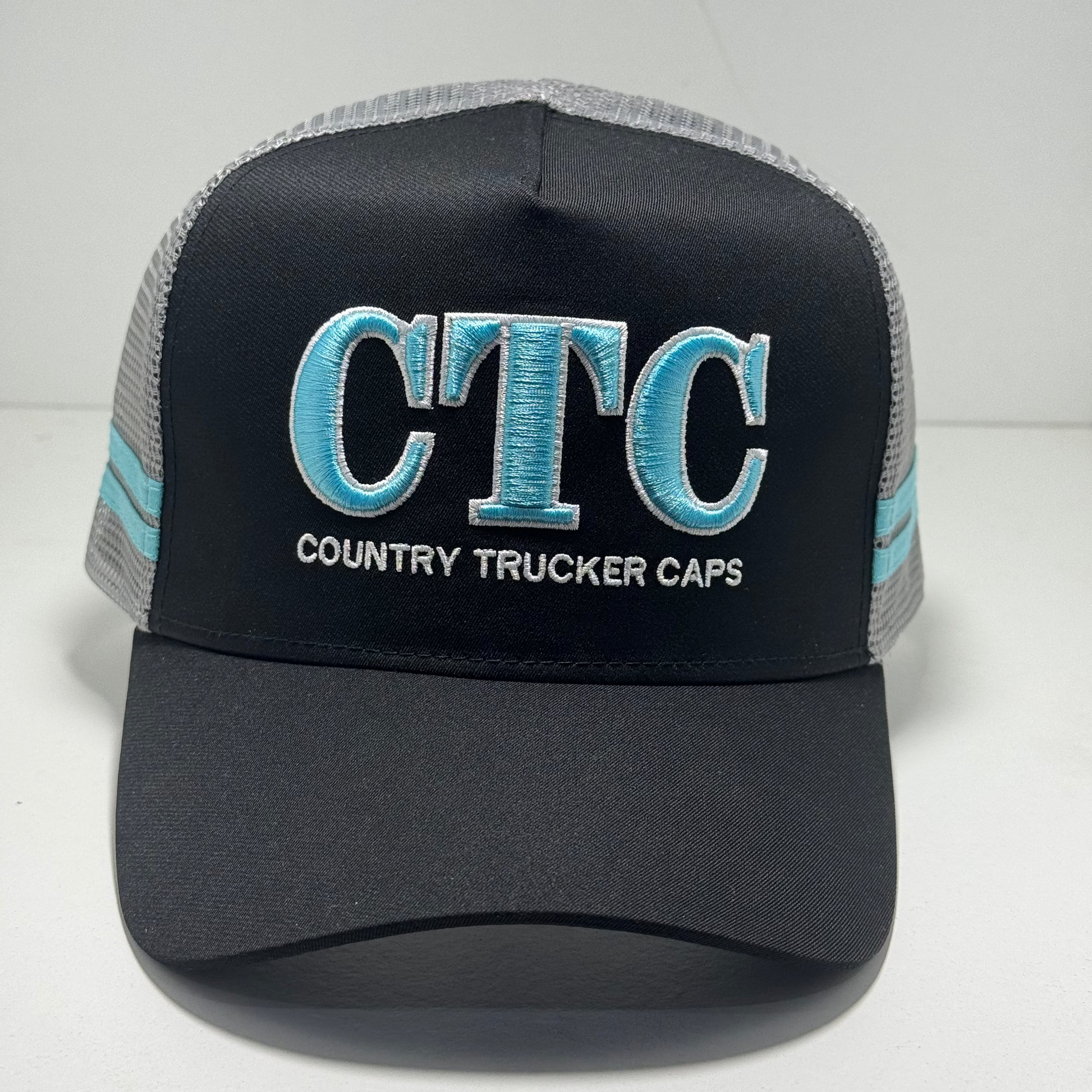 AQUA/BLACK TRUCKER CAP