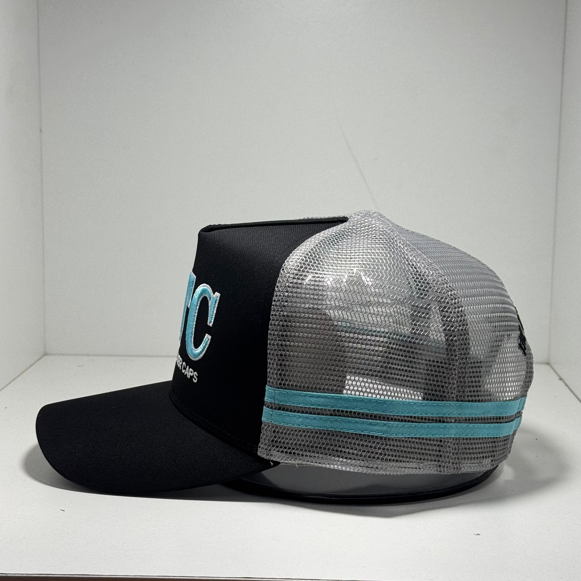 AQUA/BLACK TRUCKER CAP