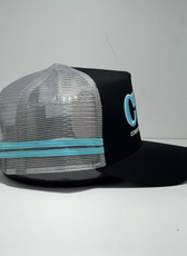 AQUA/BLACK TRUCKER CAP