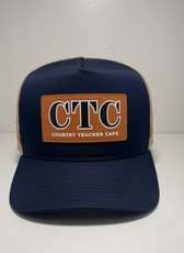 NAVY SUNGLASS HOLDER TRUCKER CAP
