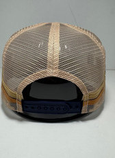 NAVY SUNGLASS HOLDER TRUCKER CAP