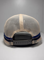 VINTAGE SCROLL GREY BLUE TRUCKER CAP