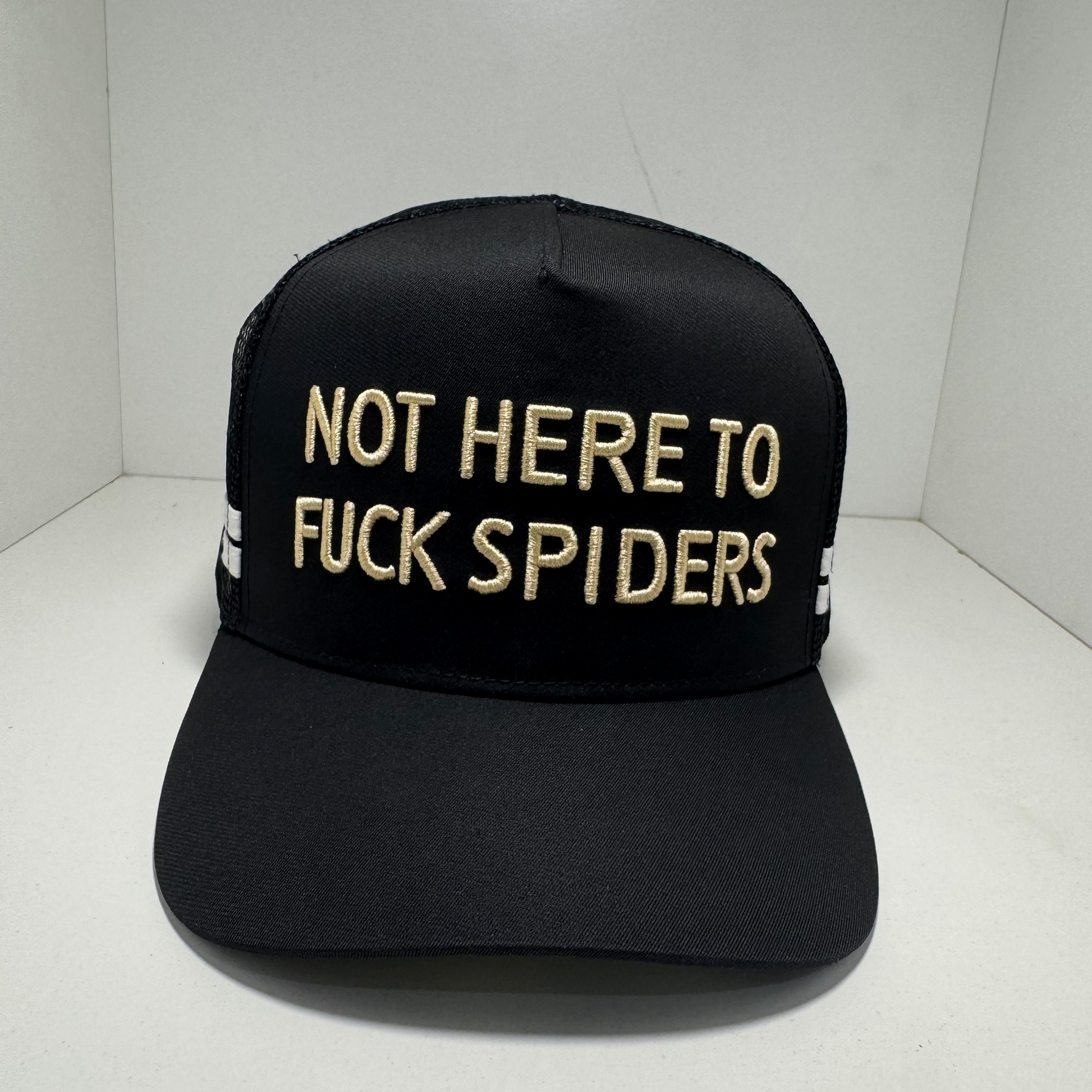 FUCK SPIDERS TRUCKER CAP - BLACK