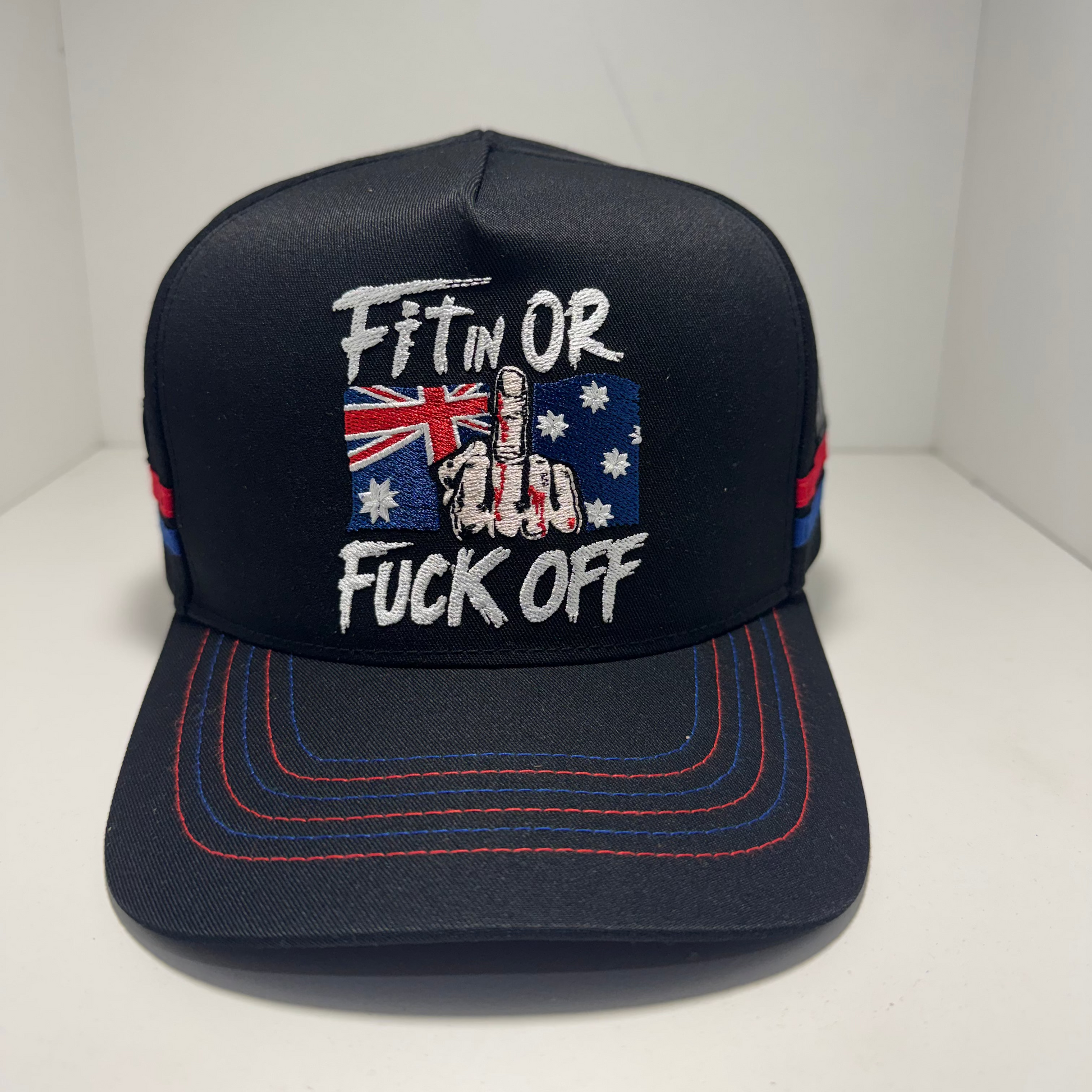 FIT IN FULL FABRIC TRUCKER CAP