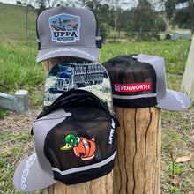 Load image into Gallery viewer, GREY UPPA BADGE TRUCKER CAP RANGE
