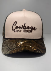 COWBOYS APPLY HERE TRUCKER CAP