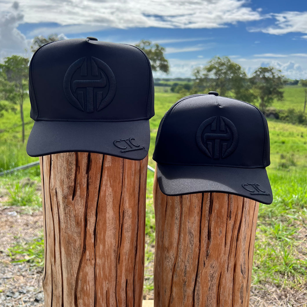 CTC FULL FABRIC TRUCKER CAP RANGE - BLACK