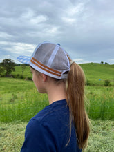 Load image into Gallery viewer, CTC BLUE GINGHAM TRUCKER CAP
