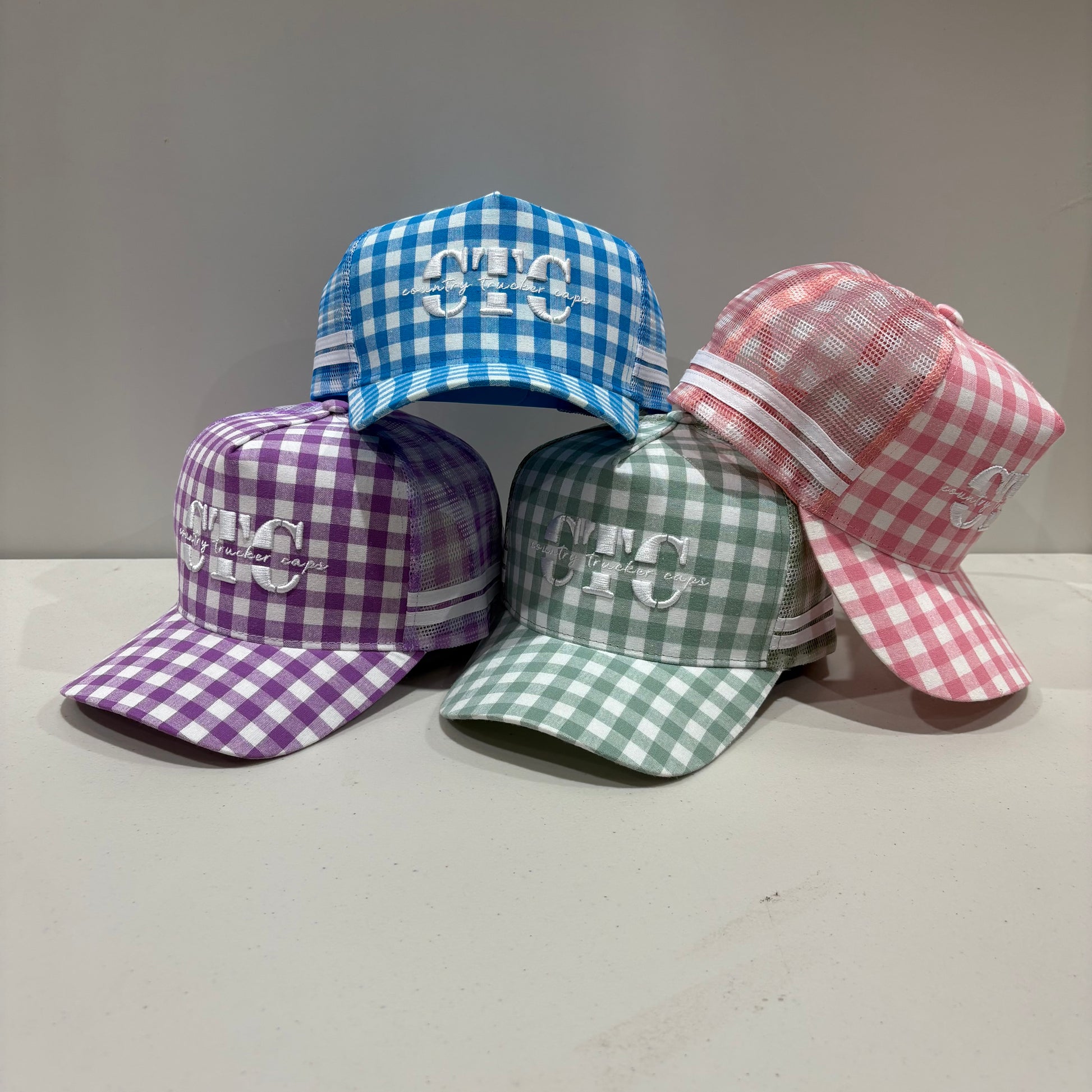 FULL GINGHAM TRUCKER CAP RANGE