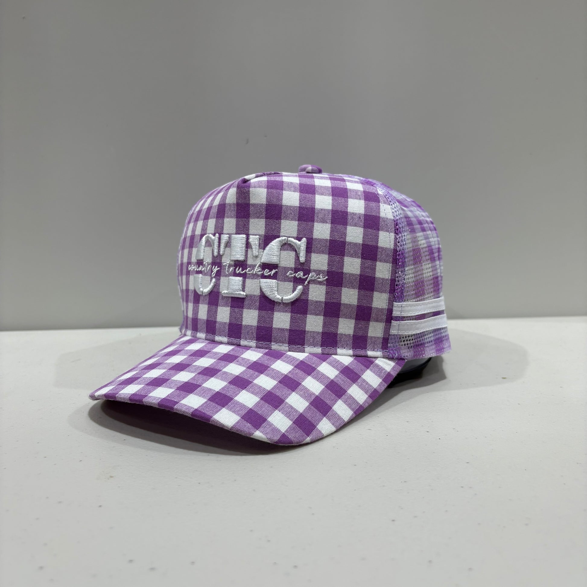 FULL GINGHAM TRUCKER CAP RANGE