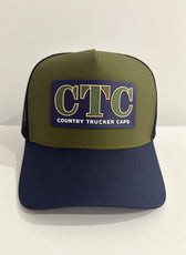 NAVY RUBBER PATCH TRUCKER CAP
