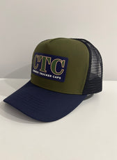 NAVY RUBBER PATCH TRUCKER CAP