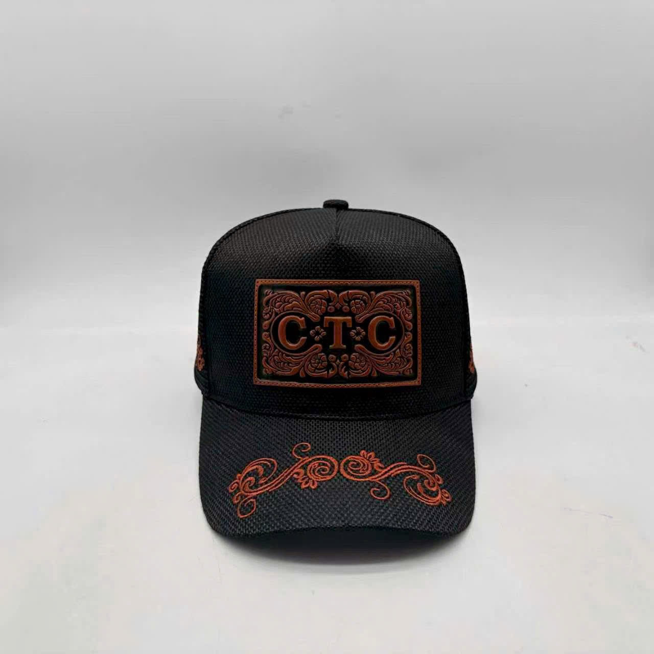 EMBOSSED LEATHER TRUCKER CAP RANGE