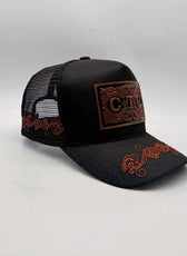 EMBOSSED LEATHER TRUCKER CAP RANGE