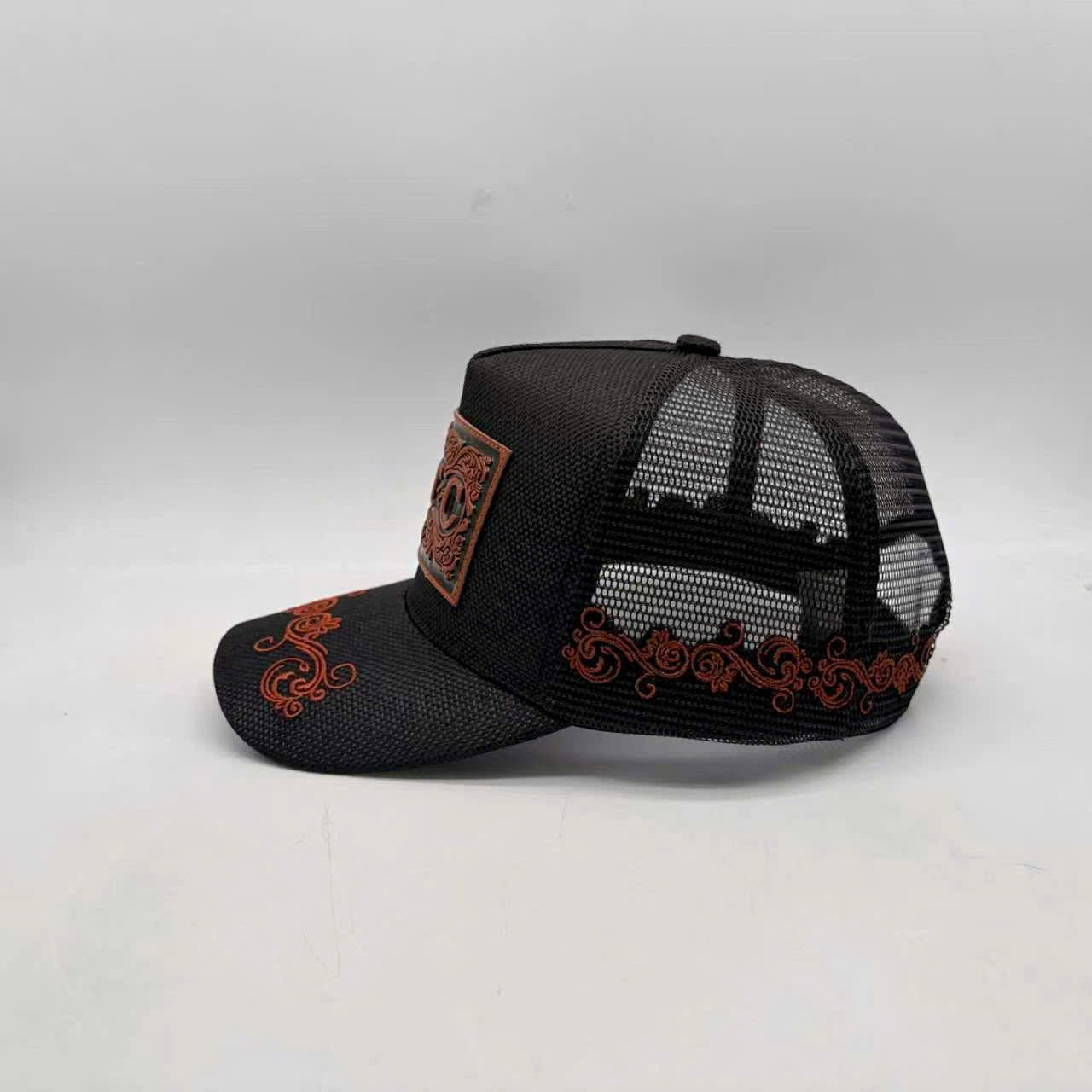 EMBOSSED LEATHER TRUCKER CAP RANGE