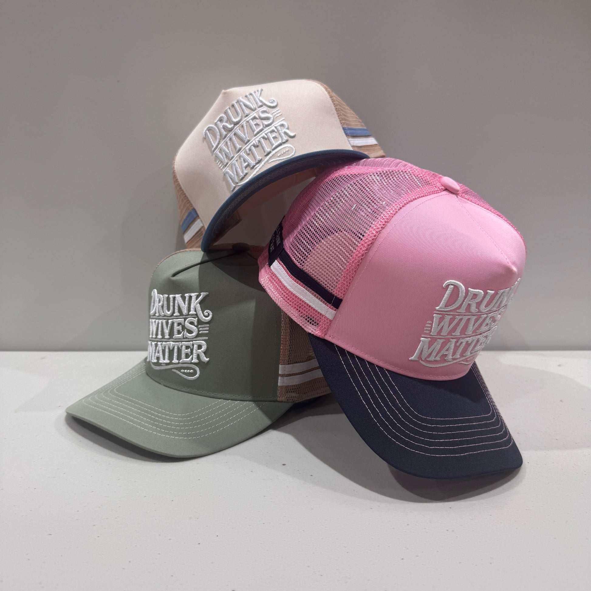 DRUNK WIVES MATTER TRUCKER CAP