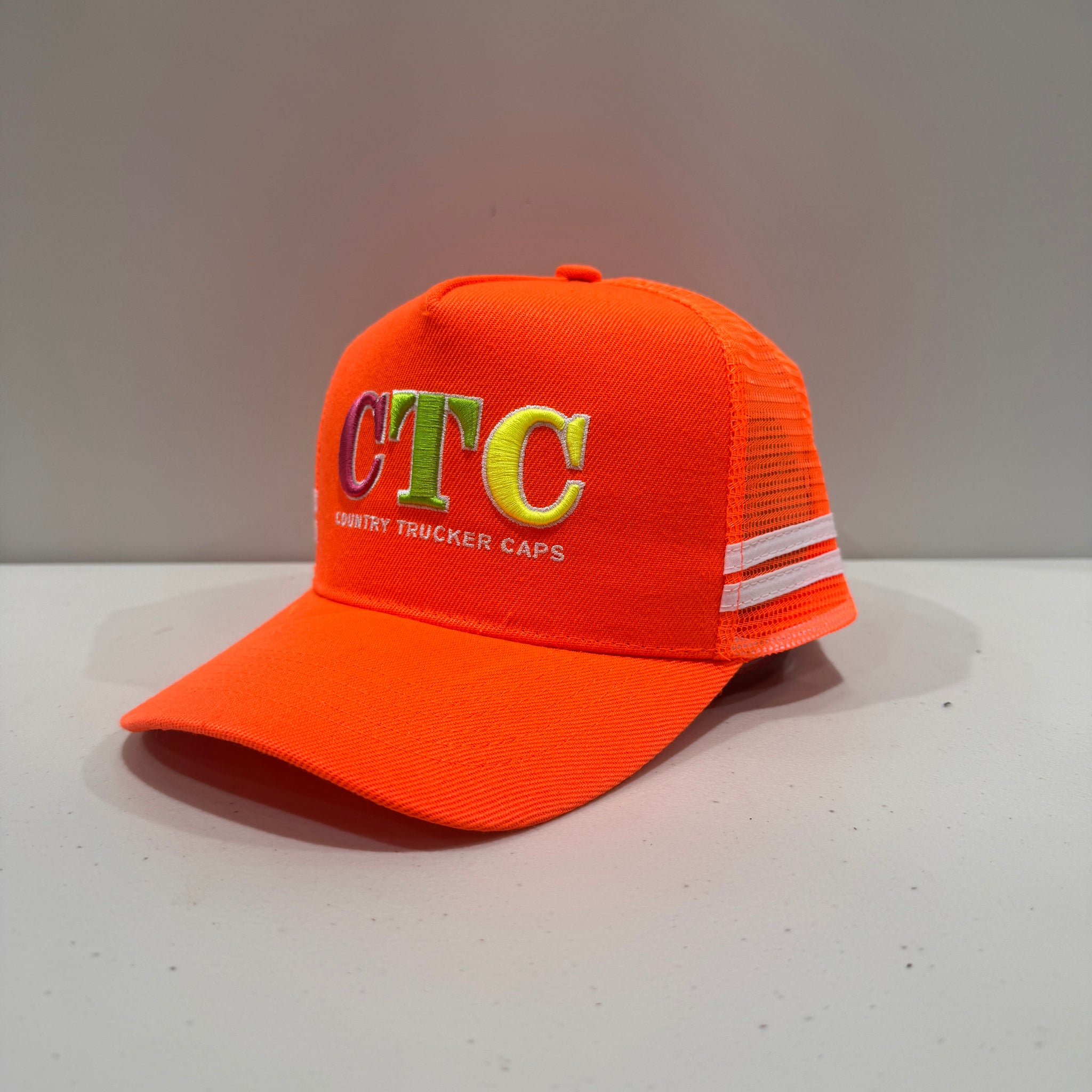 Trucker Cap Red Hat Taxi With Rope Vintage Brushed Twill Trucker