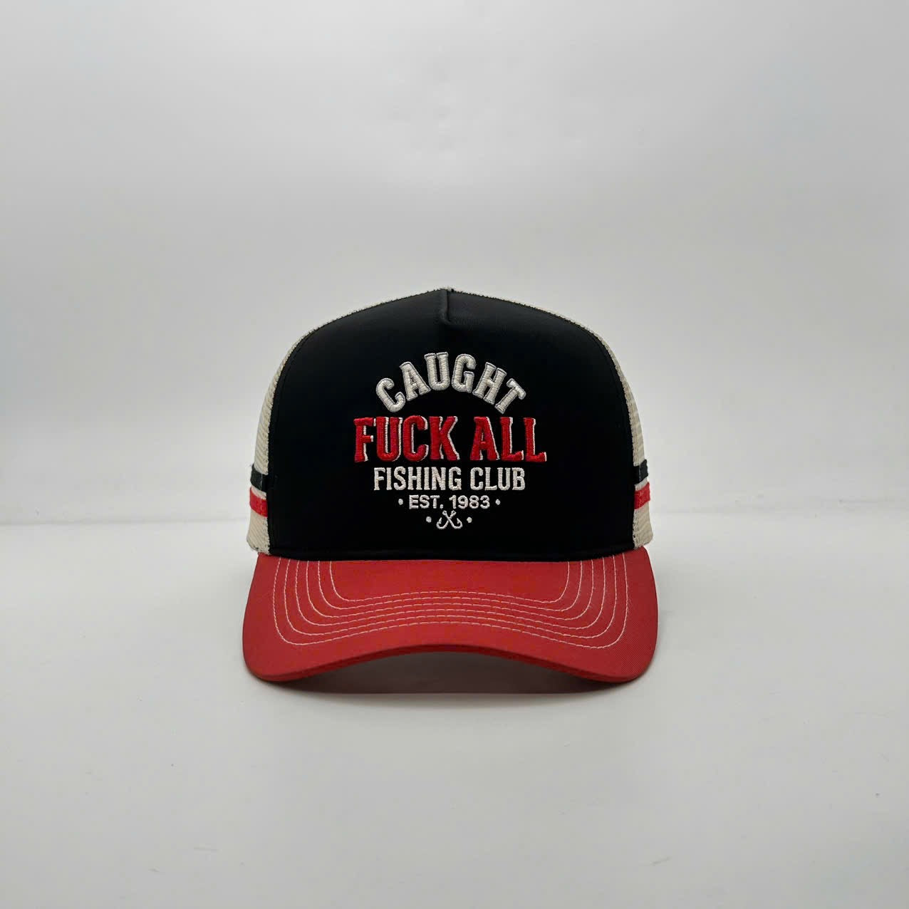 CAUGHT FUCK ALL TRUCKER CAP