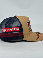 UPPA CARAMEL NAVY TRUCKER CAP