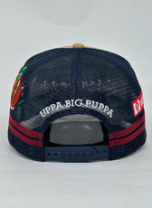 UPPA CARAMEL NAVY TRUCKER CAP