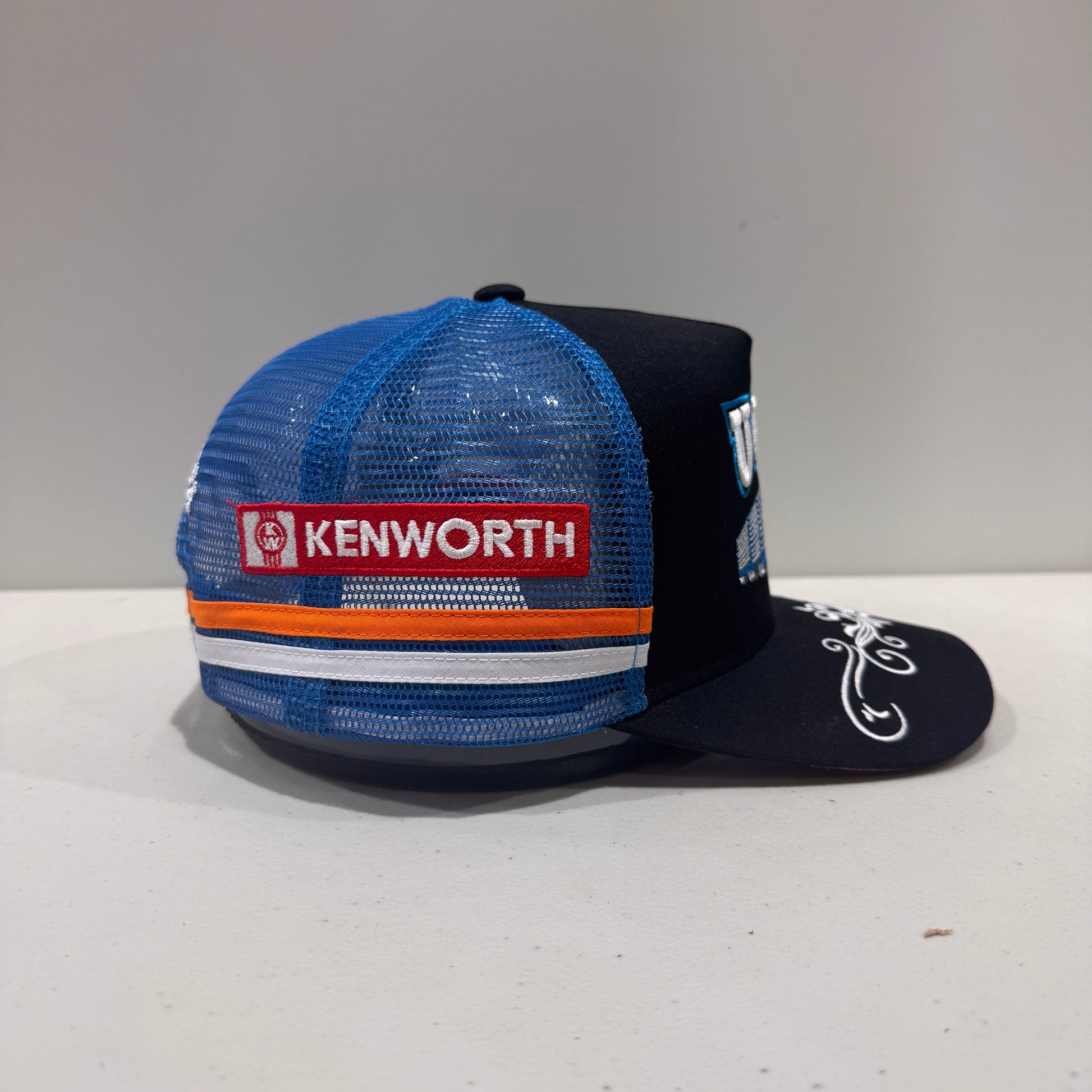 UPPA BLACK BLUE TRUCKER CAP