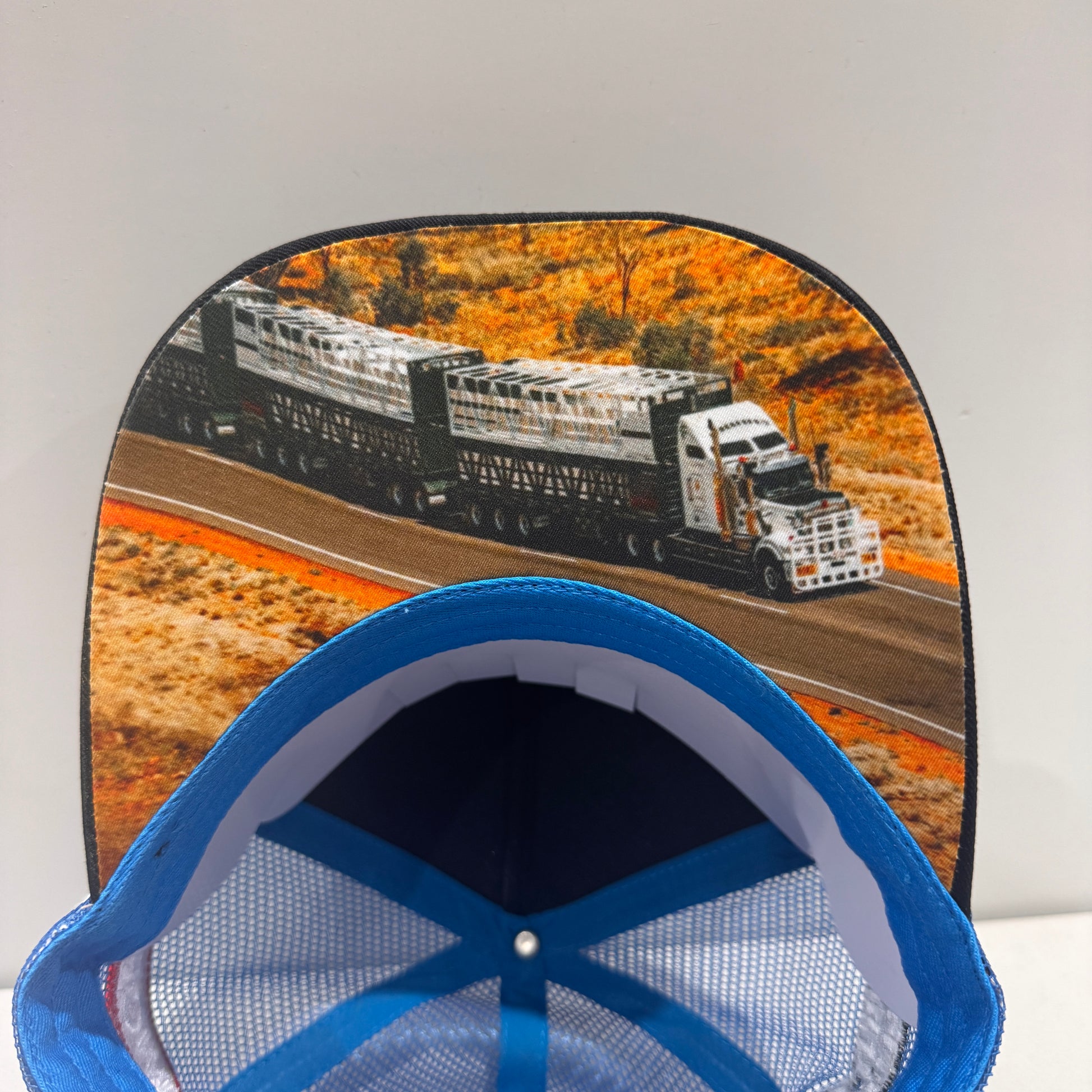 UPPA BLACK BLUE TRUCKER CAP