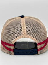 NAVY CHERRY TRUCKER CAP